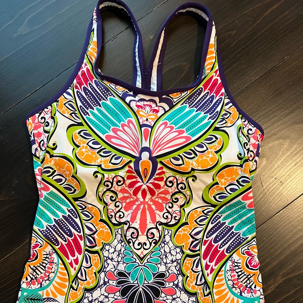 Athleta Ready To Run Rapanui tankini top size Small